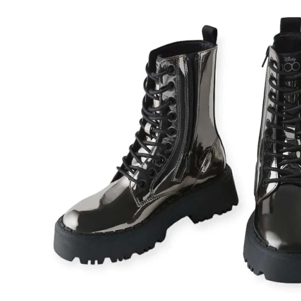 ZARA Kids | Black | MIRRORED MICKEY MOUSE © DISNEY ANKLE BOOTS
